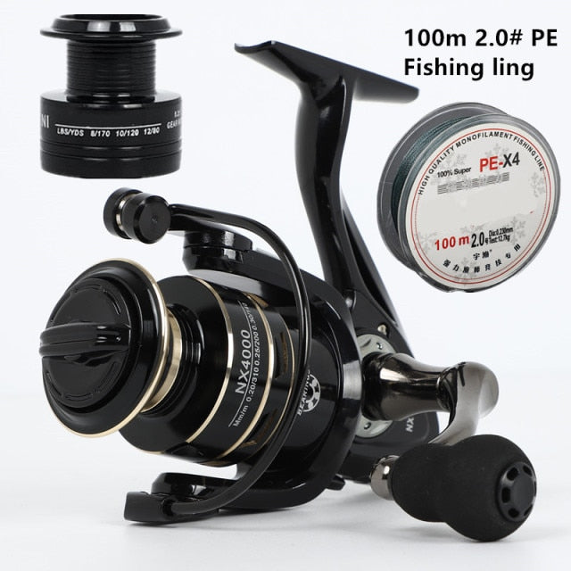 2021 New Spinning reels 12KG Max Drag Carrete de pesca 5.2:1 Metal Stainless Steel Fishing Reel Saltwater Reel for Fishing