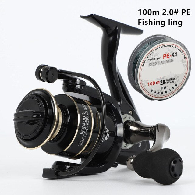 2021 New Spinning reels 12KG Max Drag Carrete de pesca 5.2:1 Metal Stainless Steel Fishing Reel Saltwater Reel for Fishing