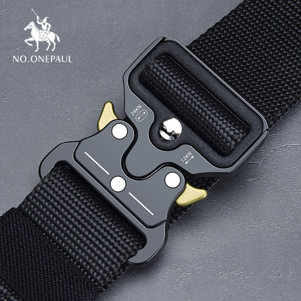Nylon Tactical belt Military high quality men's training belt metal multifunctional buckle outdoor Battle sports new Alloy