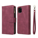 Multi Card Slots Case for iPhone 13 12 11 Pro Max Wallet Case Zipper Flip Leather Cover For iPhone 6 6S 7 8 Plus X XS Max XR