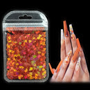 3 g/set Shiny Leaf Shape Glitter Micro Flakes Acrylic Holographic Gold Sequins DIY 3D Nail Art Decorations Polish Manicure