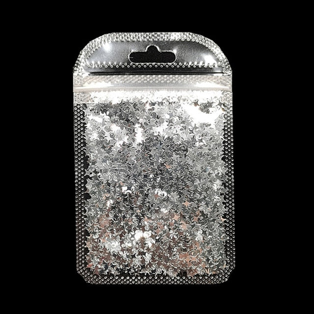 3 g/set Shiny Leaf Shape Glitter Micro Flakes Acrylic Holographic Gold Sequins DIY 3D Nail Art Decorations Polish Manicure