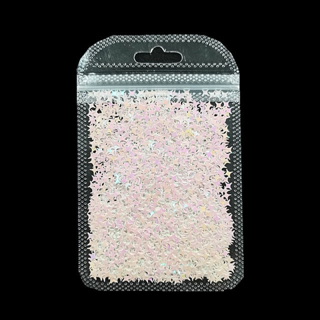 3 g/set Shiny Leaf Shape Glitter Micro Flakes Acrylic Holographic Gold Sequins DIY 3D Nail Art Decorations Polish Manicure