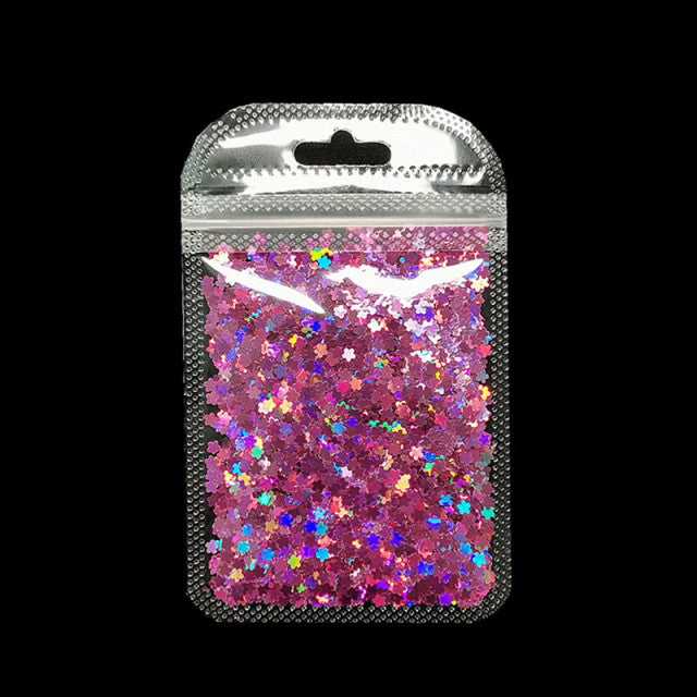 3 g/set Shiny Leaf Shape Glitter Micro Flakes Acrylic Holographic Gold Sequins DIY 3D Nail Art Decorations Polish Manicure