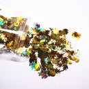 3 g/set Shiny Leaf Shape Glitter Micro Flakes Acrylic Holographic Gold Sequins DIY 3D Nail Art Decorations Polish Manicure