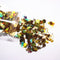 3 g/set Shiny Leaf Shape Glitter Micro Flakes Acrylic Holographic Gold Sequins DIY 3D Nail Art Decorations Polish Manicure