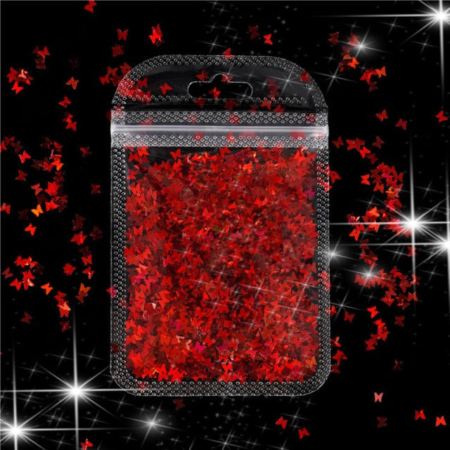 3 g/set Shiny Leaf Shape Glitter Micro Flakes Acrylic Holographic Gold Sequins DIY 3D Nail Art Decorations Polish Manicure