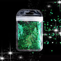 3 g/set Shiny Leaf Shape Glitter Micro Flakes Acrylic Holographic Gold Sequins DIY 3D Nail Art Decorations Polish Manicure