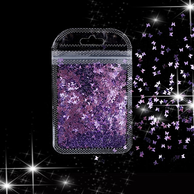 3 g/set Shiny Leaf Shape Glitter Micro Flakes Acrylic Holographic Gold Sequins DIY 3D Nail Art Decorations Polish Manicure