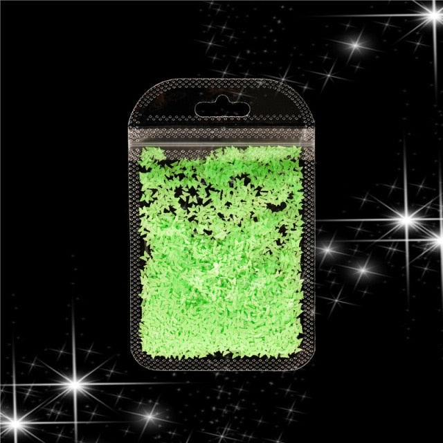 3 g/set Shiny Leaf Shape Glitter Micro Flakes Acrylic Holographic Gold Sequins DIY 3D Nail Art Decorations Polish Manicure
