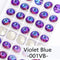 Blue Rose Mixed Round Crystal K9 Glass Rhinestones Applique Fancy Stones for Craft Glue Christmas Clothing Garment Decoration