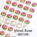 Blue Rose Mixed Round Crystal K9 Glass Rhinestones Applique Fancy Stones for Craft Glue Christmas Clothing Garment Decoration