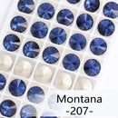 Blue Rose Mixed Round Crystal K9 Glass Rhinestones Applique Fancy Stones for Craft Glue Christmas Clothing Garment Decoration