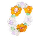 New Cute Transparent Resin Acrylic Handmade Beaded Rhinestone Colourful Geometric Square Round Rings for Women Y2k Jewelry Party