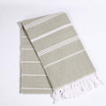 Striped Cotton Turkish Sports Bath Towel with Tassels Travel Gym Camping  Sauna Beach  Pool Blanket Absorbent Easy Care