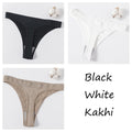 3Pcs/set Women G-string Thong Cotton Panties Seamless Underwear Comfort Low Waist Underpants Solid Color Pantys Lingerie M-XL