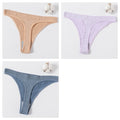 3Pcs/set Women G-string Thong Cotton Panties Seamless Underwear Comfort Low Waist Underpants Solid Color Pantys Lingerie M-XL