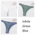 3Pcs/set Women G-string Thong Cotton Panties Seamless Underwear Comfort Low Waist Underpants Solid Color Pantys Lingerie M-XL