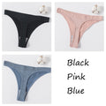 3Pcs/set Women G-string Thong Cotton Panties Seamless Underwear Comfort Low Waist Underpants Solid Color Pantys Lingerie M-XL