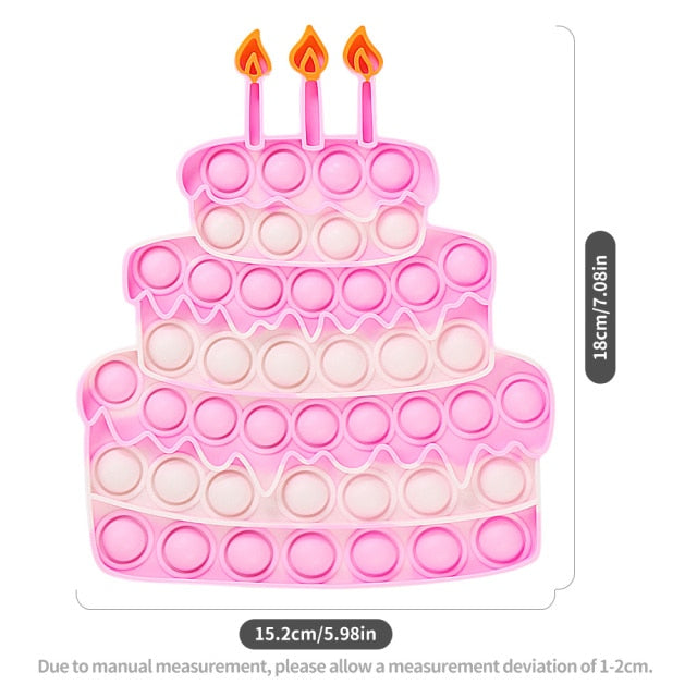 Glow in the Dark Fidget Toys Reliver Stress Toy Rainbow Push Bubble Antistress Children Toy Fluorescence Luminous Free Shipping