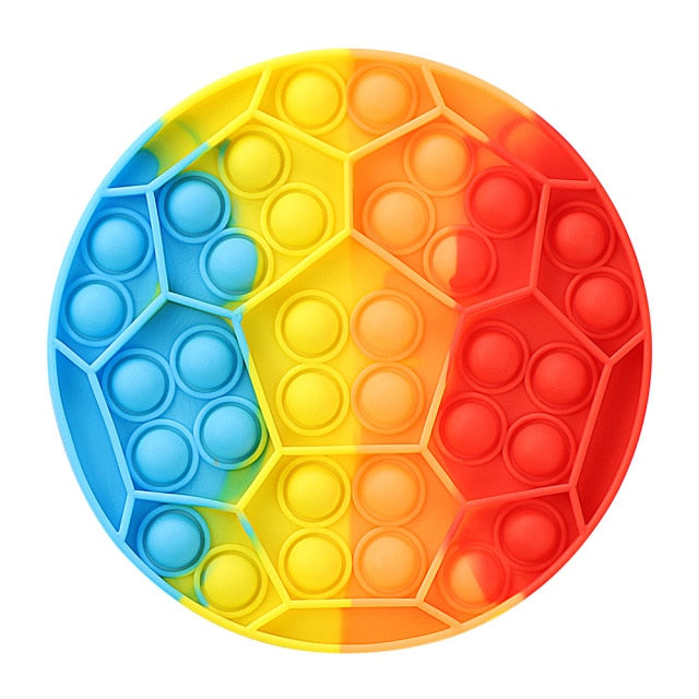 Glow in the Dark Fidget Toys Reliver Stress Toy Rainbow Push Bubble Antistress Children Toy Fluorescence Luminous Free Shipping