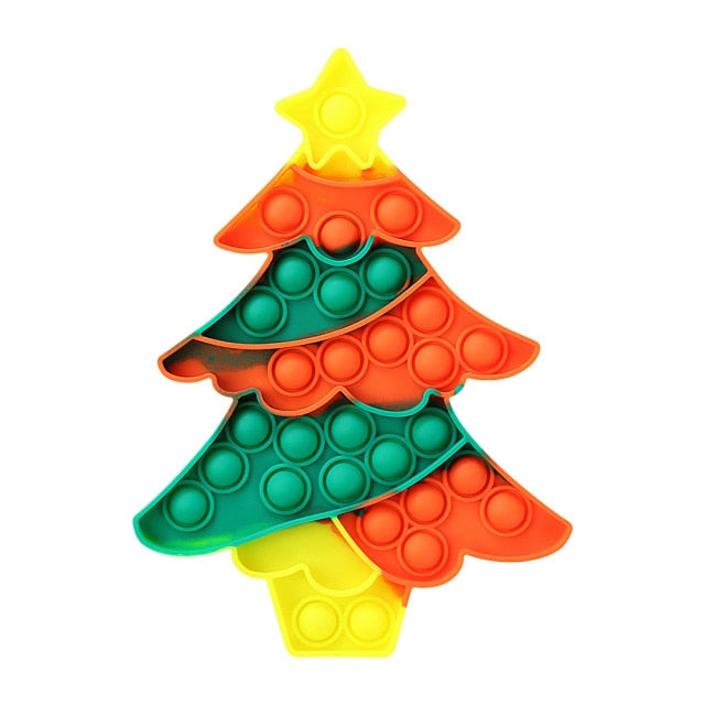 Glow in the Dark Fidget Toys Reliver Stress Toy Rainbow Push Bubble Antistress Children Toy Fluorescence Luminous Free Shipping