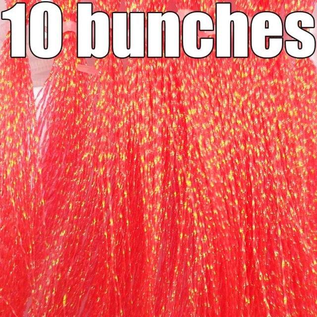 lunker fly fishing tinsel twisted strand string line tying flash crystal shining diy material assist hooks lure flies