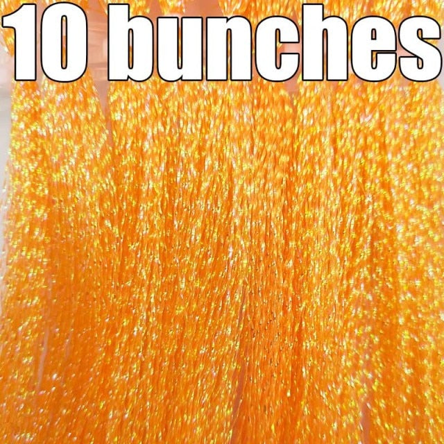 lunker fly fishing tinsel twisted strand string line tying flash crystal shining diy material assist hooks lure flies