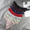 3Pcs/Lot Plus Size S-4XL Lingerie Femme Underwear Women Sexy G String Thong Lace Hollow with Bow Panties Solid Color