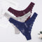3Pcs/Lot Plus Size S-4XL Lingerie Femme Underwear Women Sexy G String Thong Lace Hollow with Bow Panties Solid Color