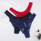 3Pcs/Lot Plus Size S-4XL Lingerie Femme Underwear Women Sexy G String Thong Lace Hollow with Bow Panties Solid Color
