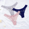 3Pcs/Lot Plus Size S-4XL Lingerie Femme Underwear Women Sexy G String Thong Lace Hollow with Bow Panties Solid Color