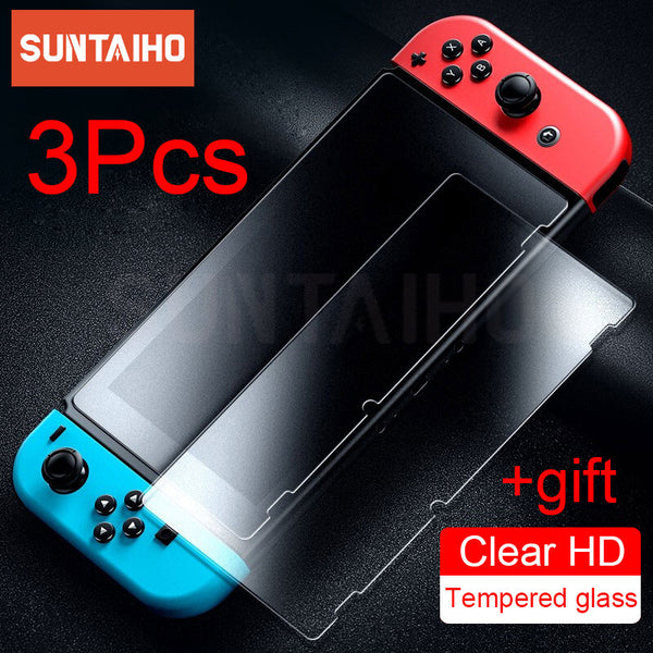 3Pcs Tempered Glass 9H HD Screen Protector Film For Nintendo Switch NS Oled Screen Protector For Nintendo Switch Lite Accessorie