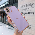 Square Frame Plating Case For iPhone 12 Pro Max 11 Bling Gold Soft Cover For iPhone 12 Mini 11 Pro Max XS XR X 8 7 Plus