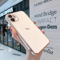 Square Frame Plating Case For iPhone 12 Pro Max 11 Bling Gold Soft Cover For iPhone 12 Mini 11 Pro Max XS XR X 8 7 Plus