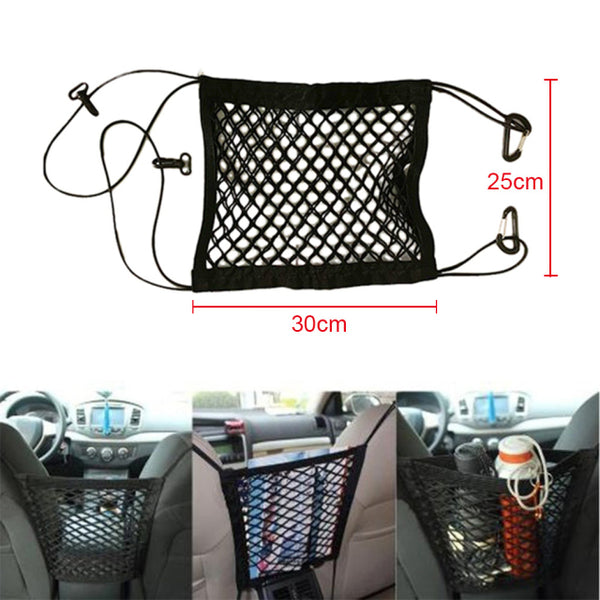 Strong Elastic Car Mesh Net Bag Between Car Organizer Seat Back Storage Bag Luggage Holder Pocket for Car Styling