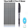 Erasable Pen Set Washable handle Blue Black Color Ink Writing Ballpoint Pens for School Office Stationery Supplies Exam Spare