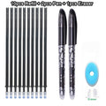 Erasable Pen Set Washable handle Blue Black Color Ink Writing Ballpoint Pens for School Office Stationery Supplies Exam Spare