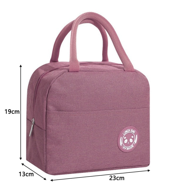 New Portable Lunch Bag New Thermal Insulated Lunch Box Tote Cooler Handbag Lunch Bags For Women Convenient Box Tote Food Bags