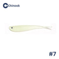 Chinook 5pcs Soft Bait Soft Fish Fork Tail with or without Hook Fish Artificial Silicone Fish Bait Fishing Tackle