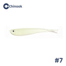 Chinook 5pcs Soft Bait Soft Fish Fork Tail with or without Hook Fish Artificial Silicone Fish Bait Fishing Tackle