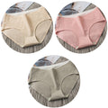 3Pcs Women's Underwear Cotton Seamless Stripes Panties Soild Color Skin- friendly Lingerie Woman Panty Low Waist M-XL Plus Size