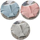 3Pcs Women's Underwear Cotton Seamless Stripes Panties Soild Color Skin- friendly Lingerie Woman Panty Low Waist M-XL Plus Size