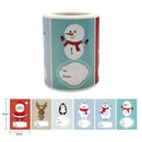 50PCS Christmas Snowman Adhesive Labels Stickers Decoration Paper Scrapbooking Seal Thank You Stickers Stationery Supplies