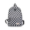Fashion Canvas Backpack Trend Women Checkerboard Wear Daypack Laptop Bag Large Capacity Outdoor Travel Student Book Schoolbag
