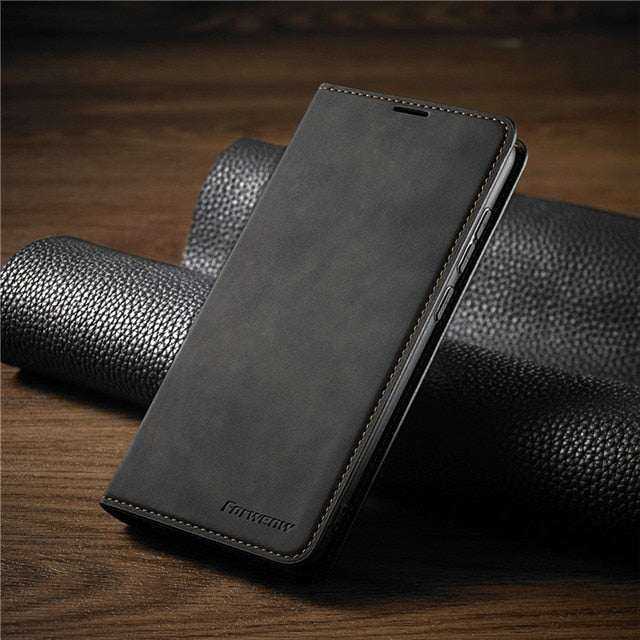 Luxury Skin Leather Case For iPhone SE 2020 12 13 Mini 11 Pro XR XS Max 8 7 6 6s Plus 5 5s Flip Wallet Cards Book Phone Cover