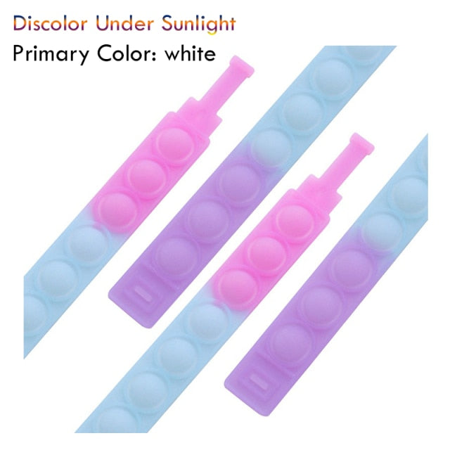 Fidget Toys for Children Push Its Bubble Dimple Bracelet Decompression Toys for Adults Anti Stress Reliever Pops Sensory Toys