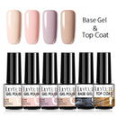 LILYCUTE 2/4/6 Pcs Gel Nail Polish Set 136Color Glitter Semi Permanent Hybrid Gel Varnish Base Top Coat Soak Off UV LED Nail Art