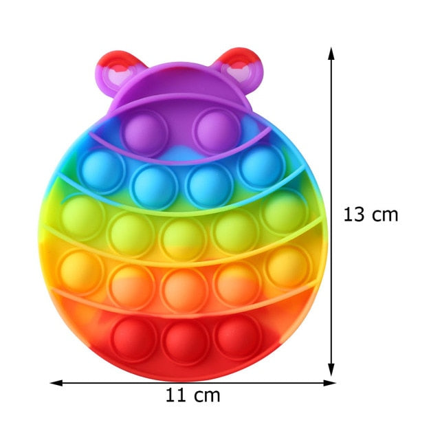 Funny Silicone Glitter Drink Cup Pattern Push Bubble Sensory Toy Hot Antistress Relaxing Fidget Autism Toys for Kids симпл димп