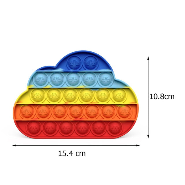 Funny Silicone Glitter Drink Cup Pattern Push Bubble Sensory Toy Hot Antistress Relaxing Fidget Autism Toys for Kids симпл димп